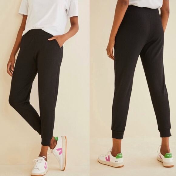 Amour vert ribbed black knit jogger sz XS - Picture 1 of 8